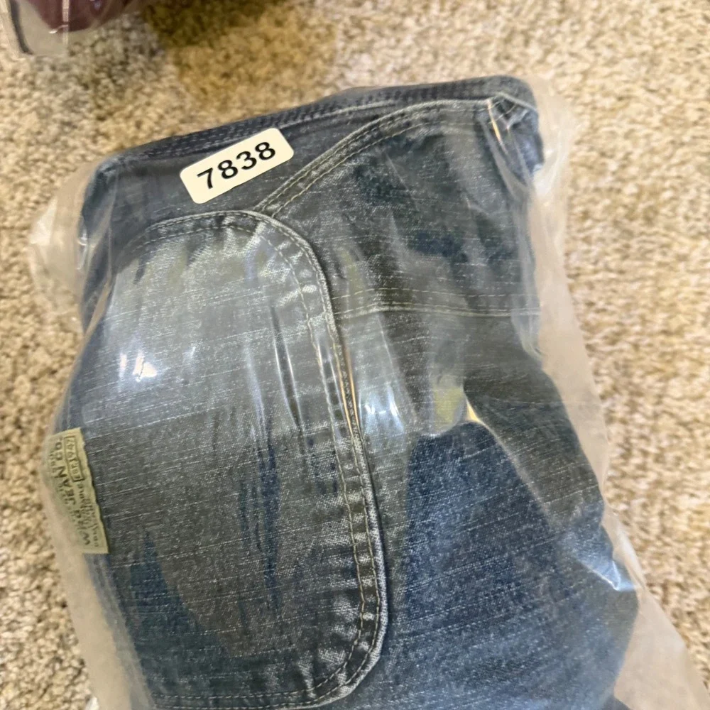 Wrangler WRG Jean Co Mens Carpenter Pants 40x32 Blue Denim Relaxed Fit 7SEDDV
